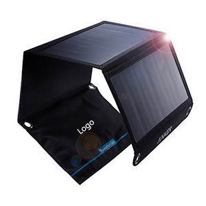 AKS Supply Portable Solar Charger 21W 2-Port USB Solar Charger Portable Solar Panel Kit