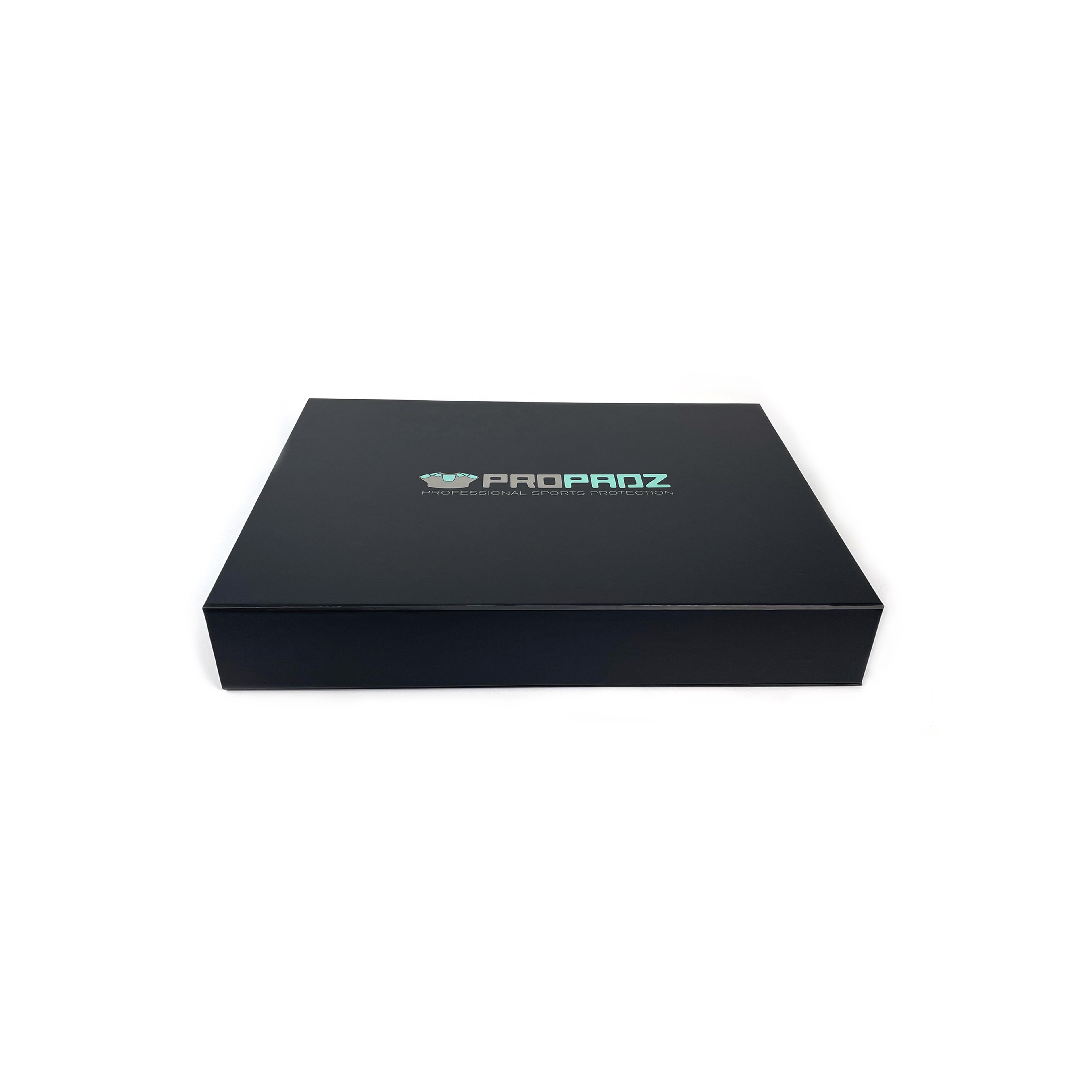 Custom black rigid paper cardboard box with customized logo and die cut EVA insert