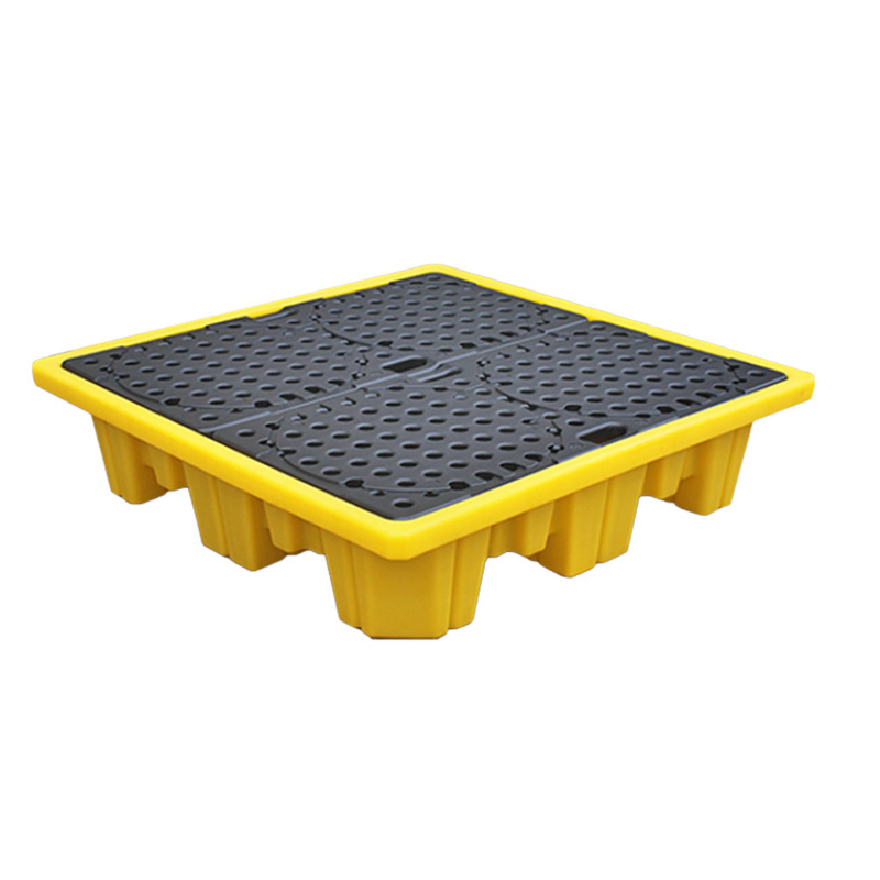 1300*1300*300mm Hdpe Double Ibc Bund Spill Pallet With Four Way Forklift