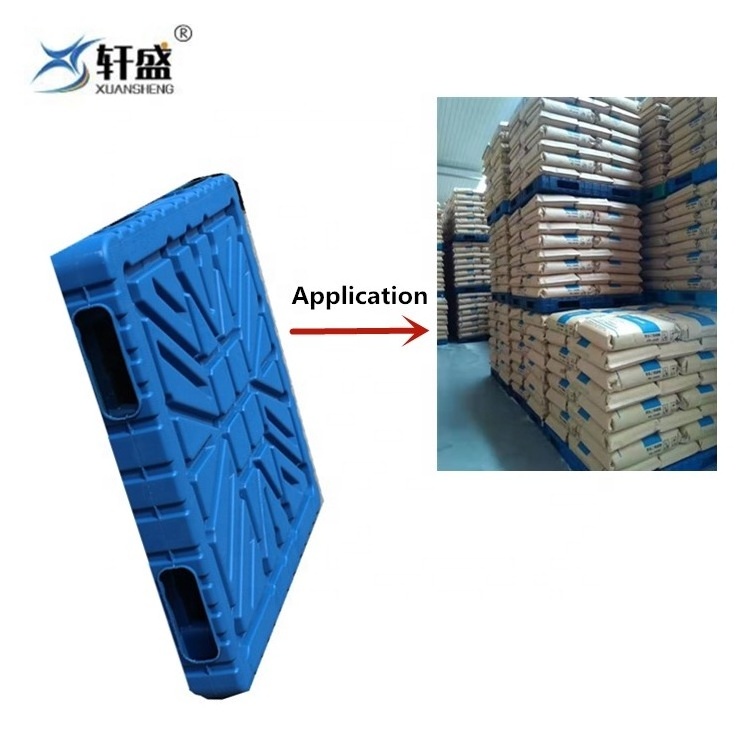 Food industry 4-way entry blow molding plastic pallet for block making machine