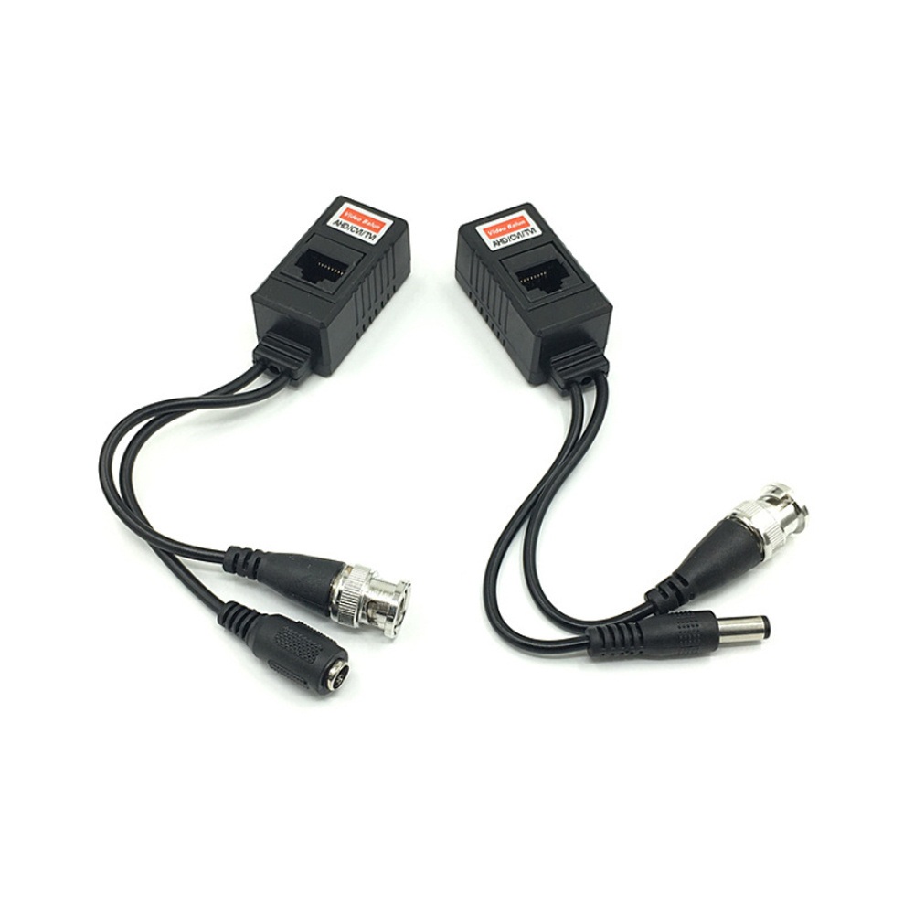 1080P CCTV Passive Power Video Balun 2MP BNC To RJ45 Passive Video + Audio Balun Transceiver Twisted