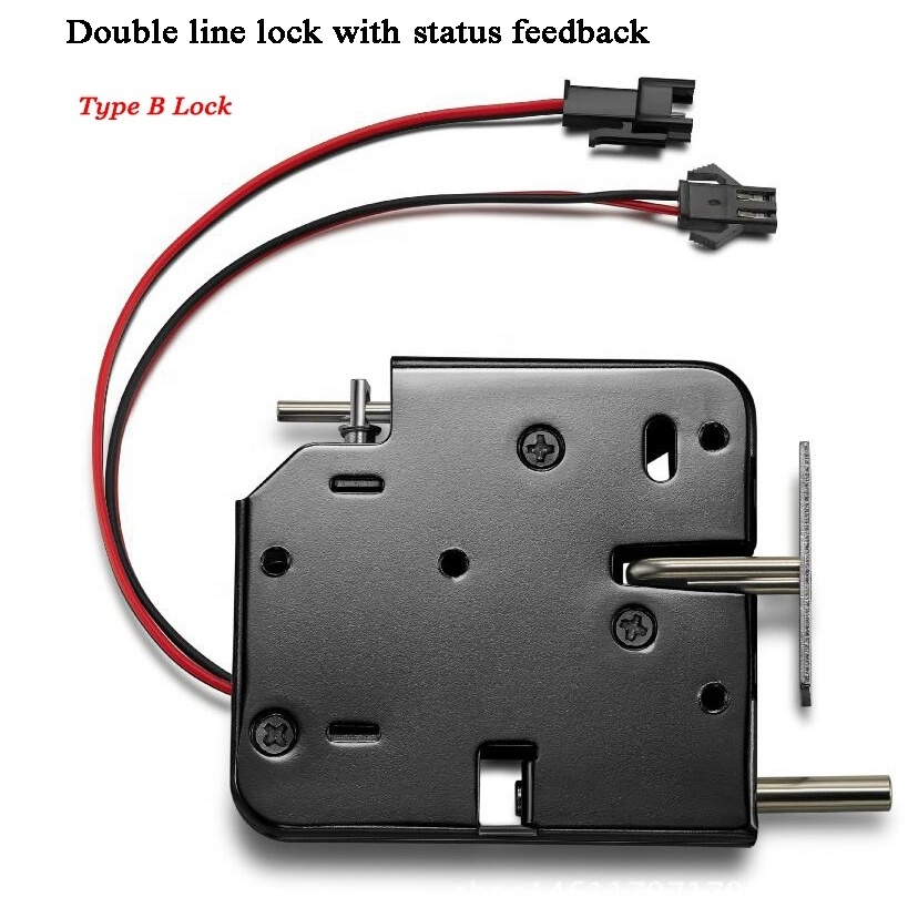 12V/24V Mini Cabinet Lock Market Express Delivery Electrical Bolt Locker Drawer Solenoid Lock ElectroMagnetic Lock