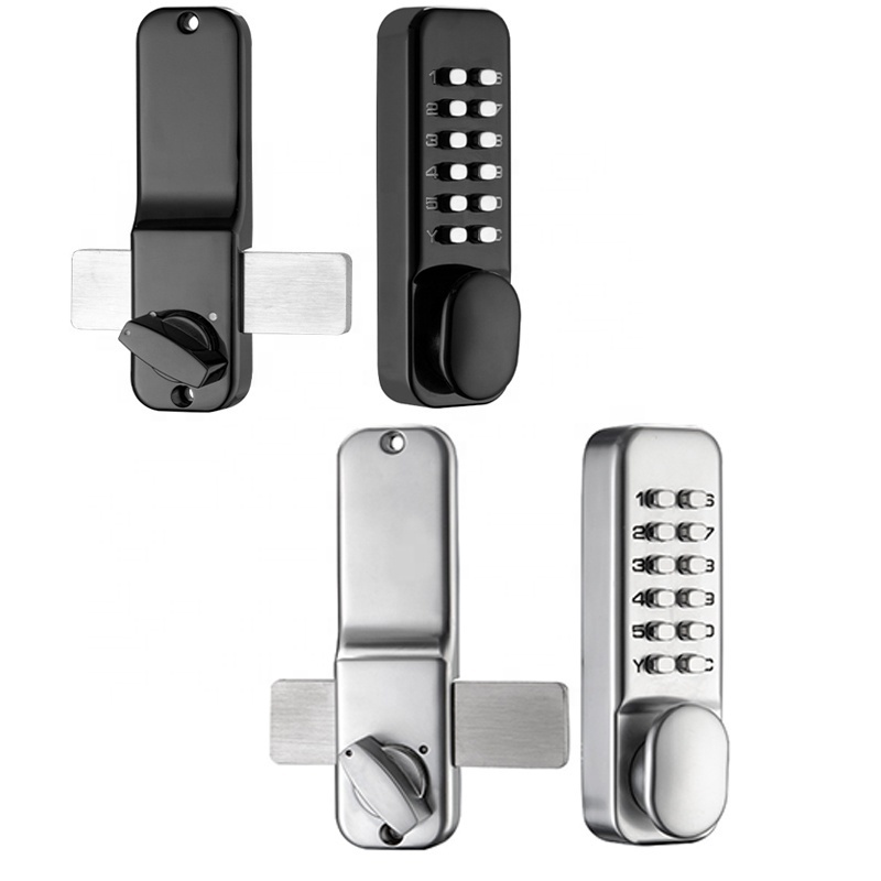 Mechanical Keyless Entry Door Lock Exterior Gate Lock Battery Free Latch Waterproof Code Lock