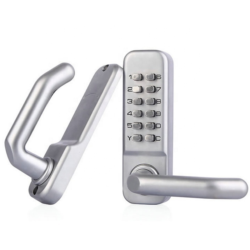 Outdoor Keyless Entry Door Lock Smart Lever Lock Exterior Gate Garden Waterproof Pushbutton Combination Lock