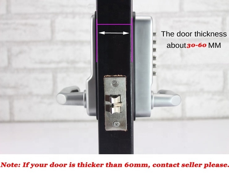 Outdoor Keyless Entry Door Lock Smart Lever Lock Exterior Gate Garden Waterproof Pushbutton Combination Lock