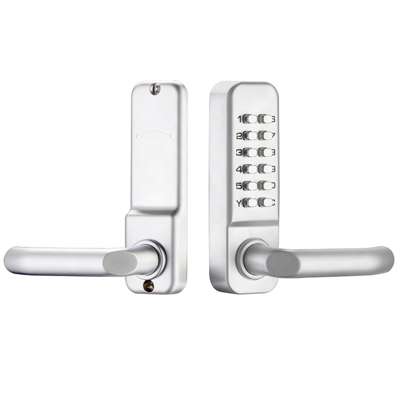 Outdoor Keyless Entry Door Lock Smart Lever Lock Exterior Gate Garden Waterproof Pushbutton Combination Lock