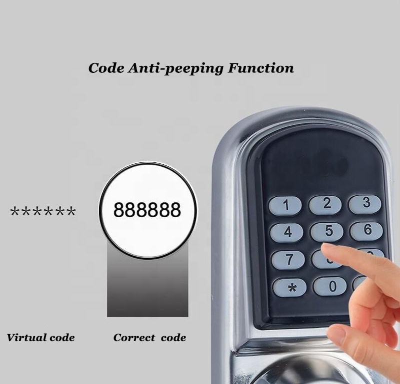 Interior Cerradura Inteligente Handle Door Lock Mechanical Key RFID Locker Lever Smart Electronic Digital Lock