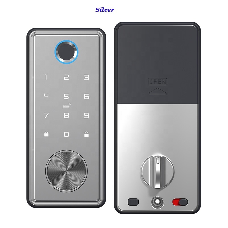 Smart Electronic Deadbolt Lock Interior Keyless Entry Door Lock with Keypad Dynamic Code TTLock Fingerprint Automatic Bolt Lock