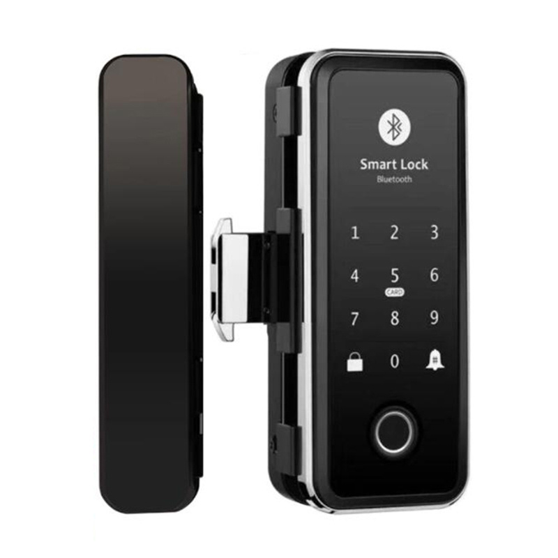 Office Building Sliding Glass Lock TTLOCK APP Blue-tooth Frameless Glass Swing Door Intelligent Fingerprint Lock