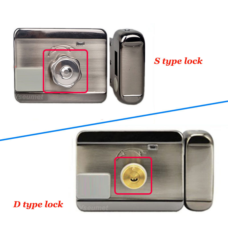 Keyless Entry RFID Door Lock Smart Electric RIM Lock For Swing Wood Door Iron Gate Battery Operated Intelligent Electronic Lock