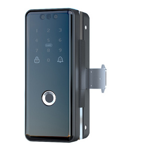 3D Facial Recognition Camera Lock For Commercial Glass Aluminum Storefront Glass Key Fingerprint Biometric Smart Door Lock