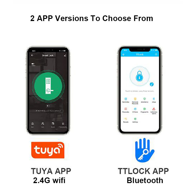 TUYA SMART OR TTLOCK APP Control Electronic Handle Lock Cerradura Inteligente Fingerprint Smar Door Lock