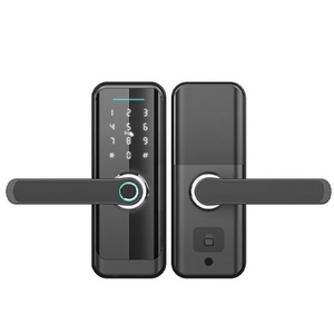 TUYA SMART OR TTLOCK APP Control Electronic Handle Lock Cerradura Inteligente Fingerprint Smar Door Lock