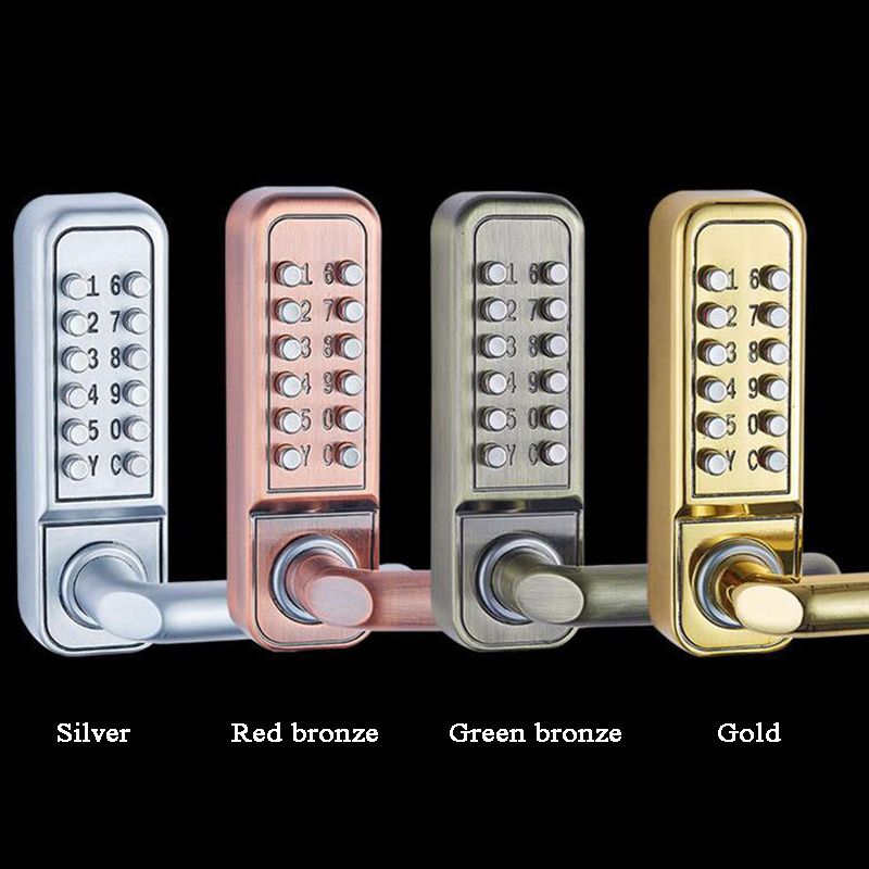 12 button Digital Keypad Zinc Alloy Mechanical Keyless Combination Lever Handle Lock For Outdoor Swing Gate