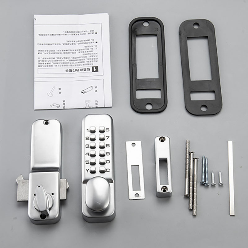 Weatherproof Mechanical Door Lock With Keypad Keyless Entry Combination Lock for Aluminum Sliding Glass or Wooden Door