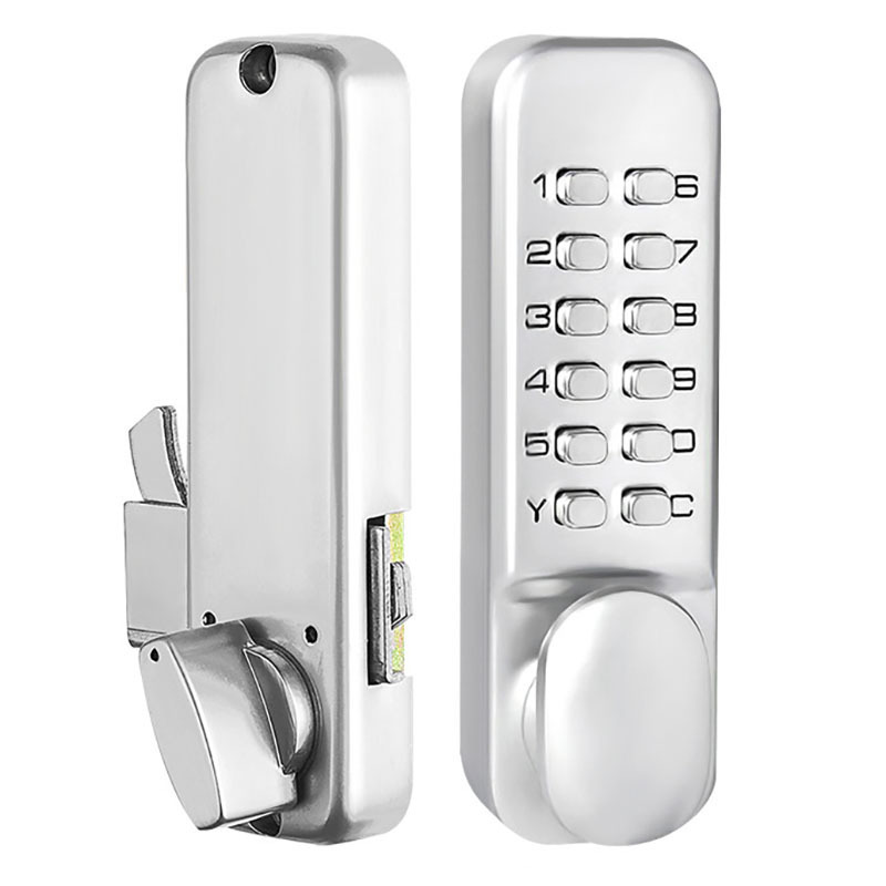 Weatherproof Mechanical Door Lock With Keypad Keyless Entry Combination Lock for Aluminum Sliding Glass or Wooden Door