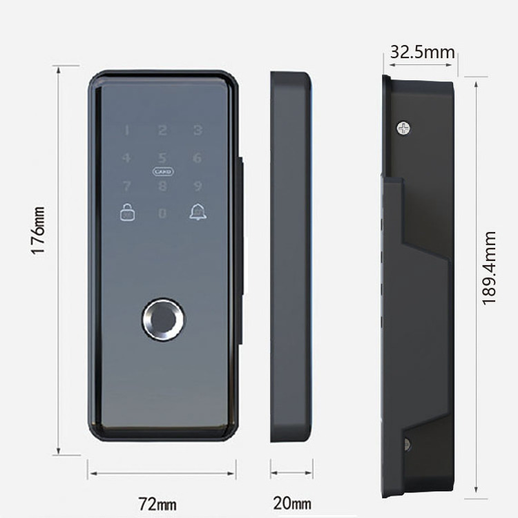 Face Smart Lock With Double Sided Fingerprint Keypad For Singapore Fence Gate Swing Front Door Lock