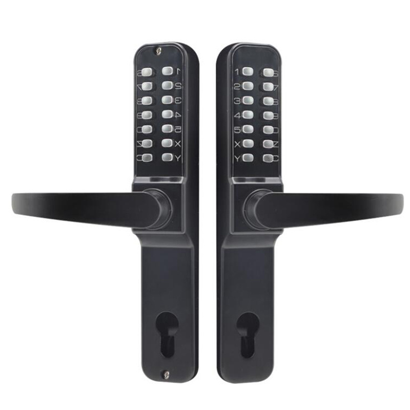 Double Side Code Keypad With Keys Mechanical Zinc Alloy Lock For Villa Gate Fence Waterproof Outdoor Intelligent Door Lock