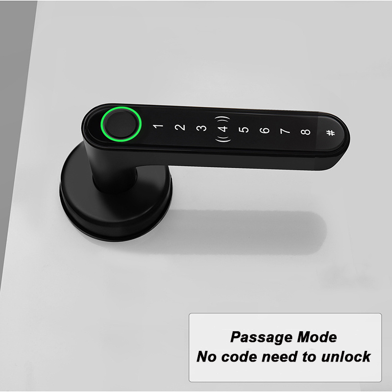 TTLOCK Or Tuya Smart BLE Fingerprint Lock Password Mechanical Key Proximity Cards Electronic Digital Handle Door Lock