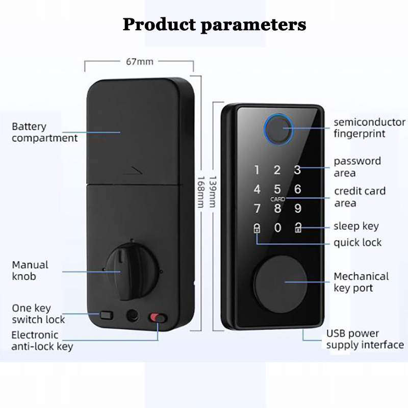 Swing Wood Door Cerradura Inteligente Fechadura Electronic Digital Keypad Fingerprint Smart Deadbolt Lock