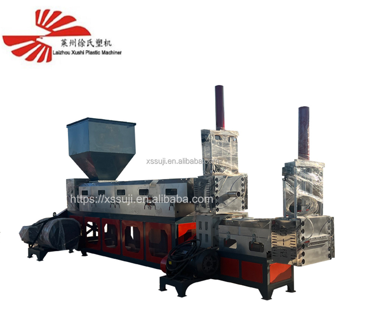 ABS pp pet pvc hdpe single-screw extruder plastic granules making recycling granulator pelletizer  pelletizing machine