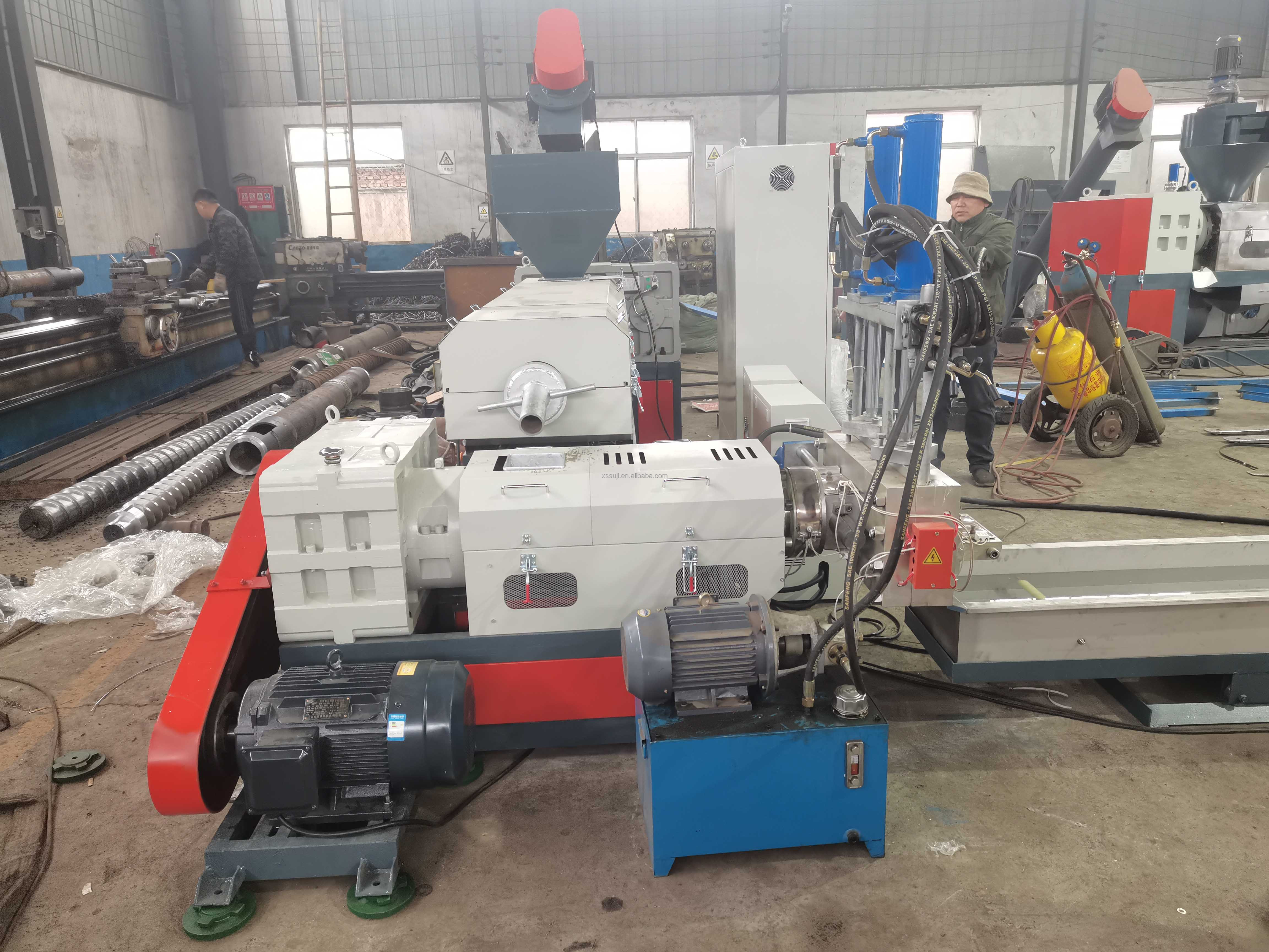 Model 125 double stages PP PE HDPE LDPE ABS extruder machine plastic plastic pelletizing machine plastic granules making machine