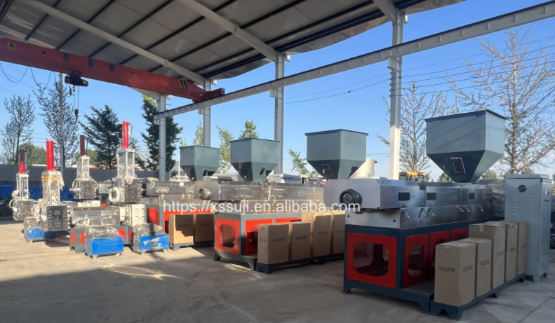 ABS pp pet pvc hdpe single-screw extruder plastic granules making recycling granulator pelletizer  pelletizing machine