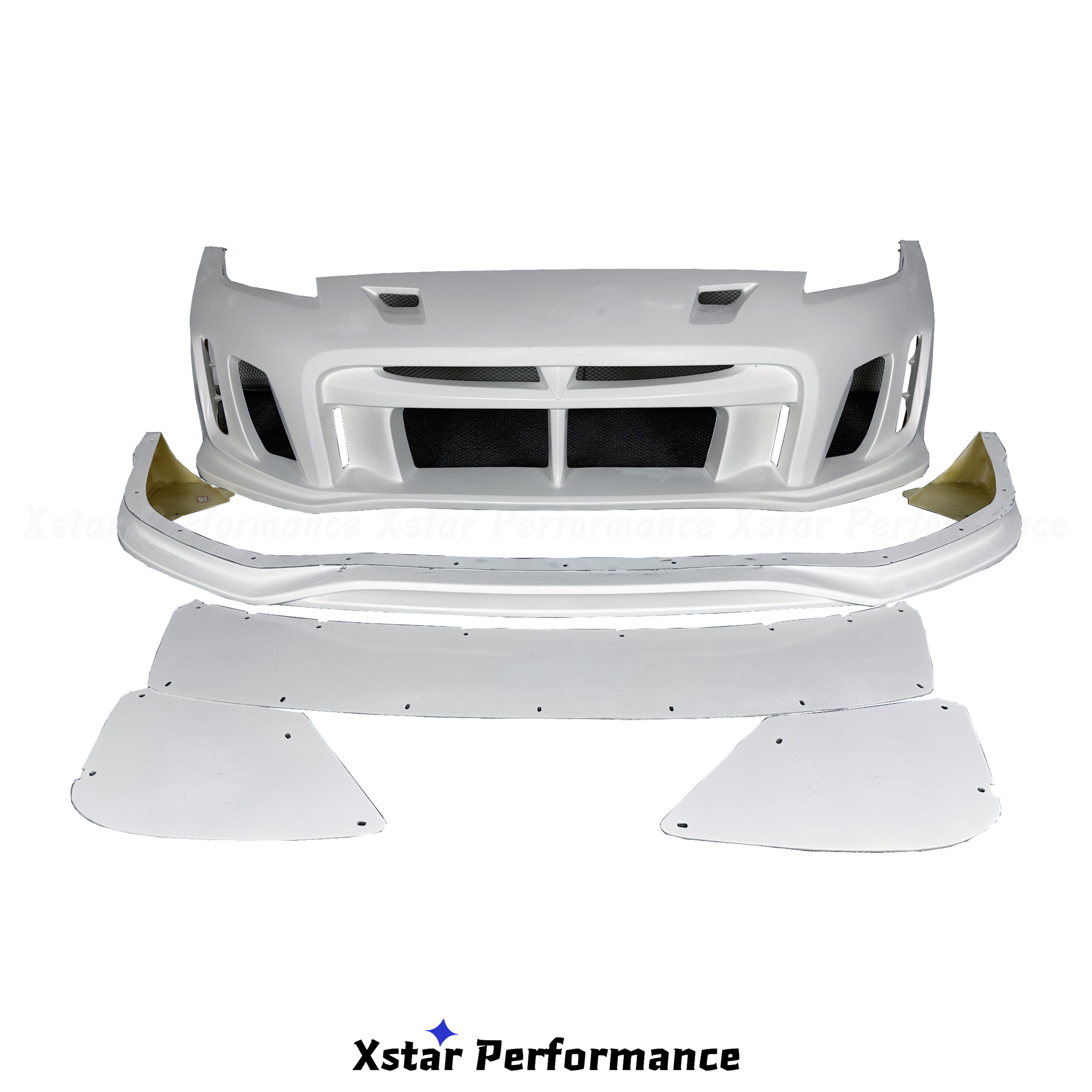 Vari Vrs Arising II Style Glass Fiber Frp Front Bumper With Front Lip For Nissan 370Z Z34 2009-2020 Bodykit