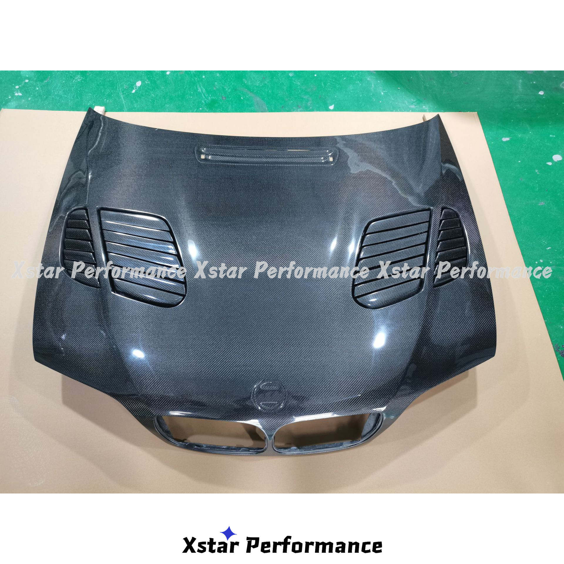 Gtr Style Carbon Fiber Hood Bonnet For Bmw 3 Series E46 4 Door 2002-2005