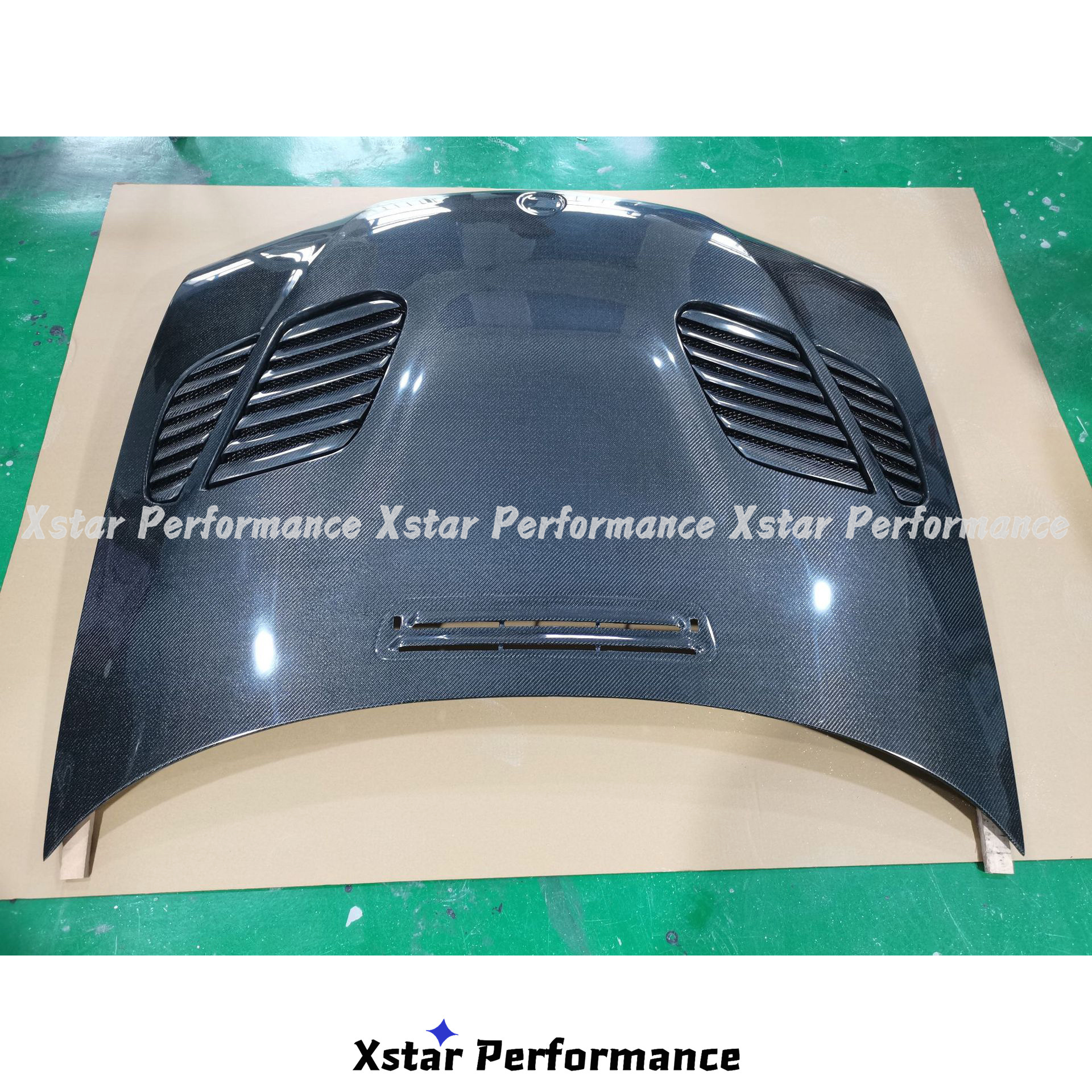 Gtr Style Carbon Fiber Hood Bonnet For Bmw 3 Series E46 4 Door 2002-2005