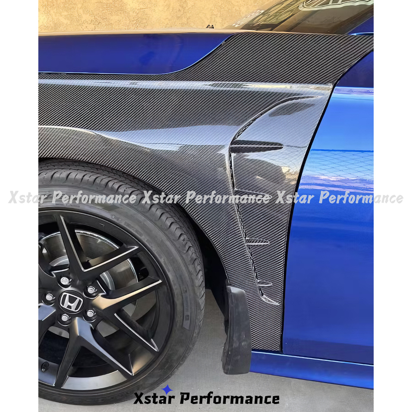 Xstar Performance Vented Style Carbon Fiber Front Fender For Honda Civic XI 11th Gen.