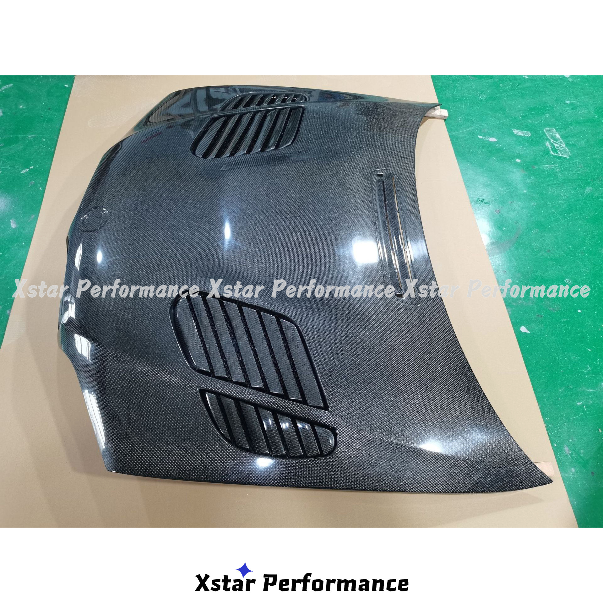 Gtr Style Carbon Fiber Hood Bonnet For Bmw 3 Series E46 4 Door 2002-2005