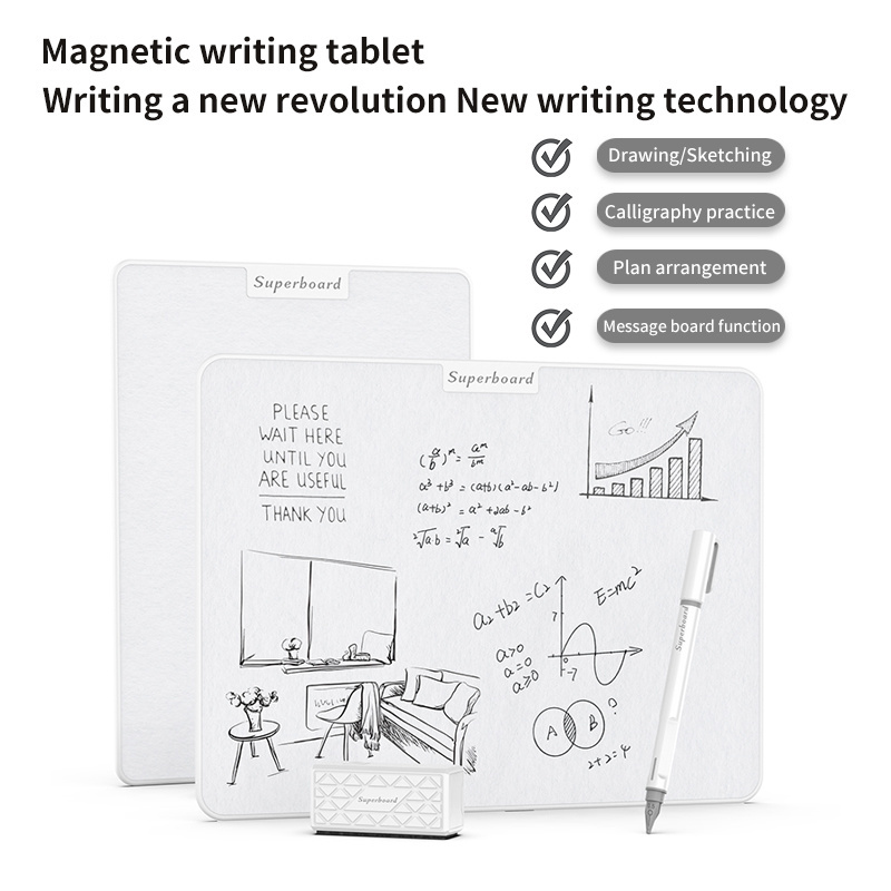 SUPERBOARD kids electronic writing pad 12 inch magnetic notepads Magnetic LCD writing tablet for school education/office