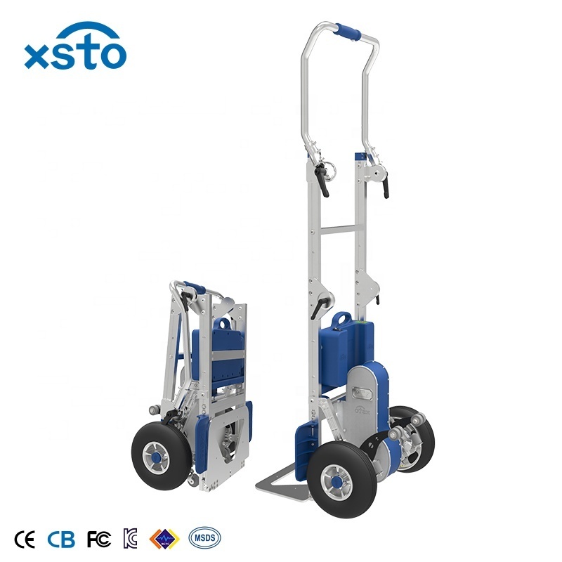 XSTO electric climbing cart stable stairs folding trolly 150kg automatic powered stair climber