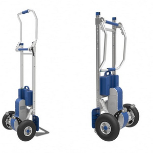 Climbing Elektric Hand Dolly Foldable Battery Trailer Handcart And Trolleys Wagon Trolly Electric Cargo Trolley With Lift