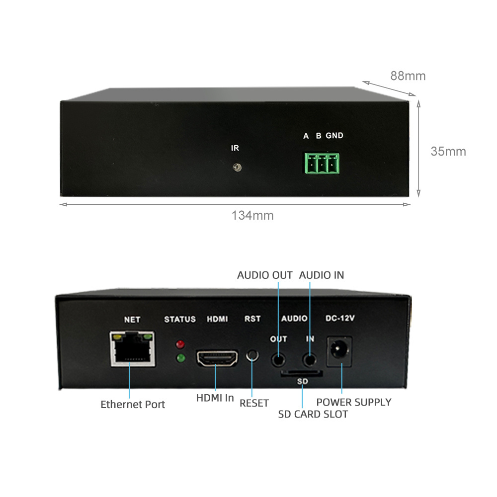 xstrive 1 channel hd-mi to ip video encoder  h.264 h.265 1920x1080p@50fps rtsp rtmp m3u8 Live Streaming encoder