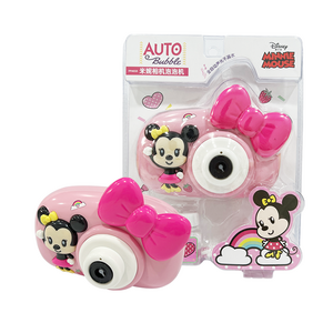 Funny Kids Outdoor Toy Music and Light Minnie Mouse Bubble Camera Bubble Machine Toy for Girls