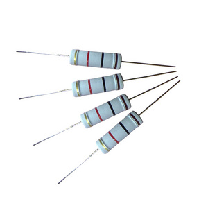 electronic ODM Oxide film Color ring resistor 1w 1/2w 1/4 2 3 5W 10k 2k 100 390 510 ohm 5% 1% code resistor