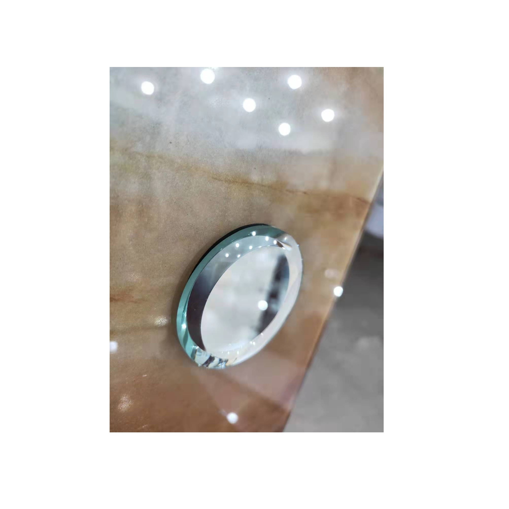 Modern Design LED Bathroom Cold Light Irregular bevelled sublimation Mirror