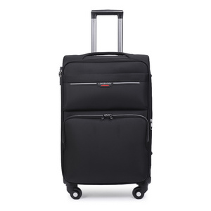 Custom Soft Hell 20 24 28 Inch Trolley Bags Boarding Case Travelling Spinner Business Trip Luggage Suitcase