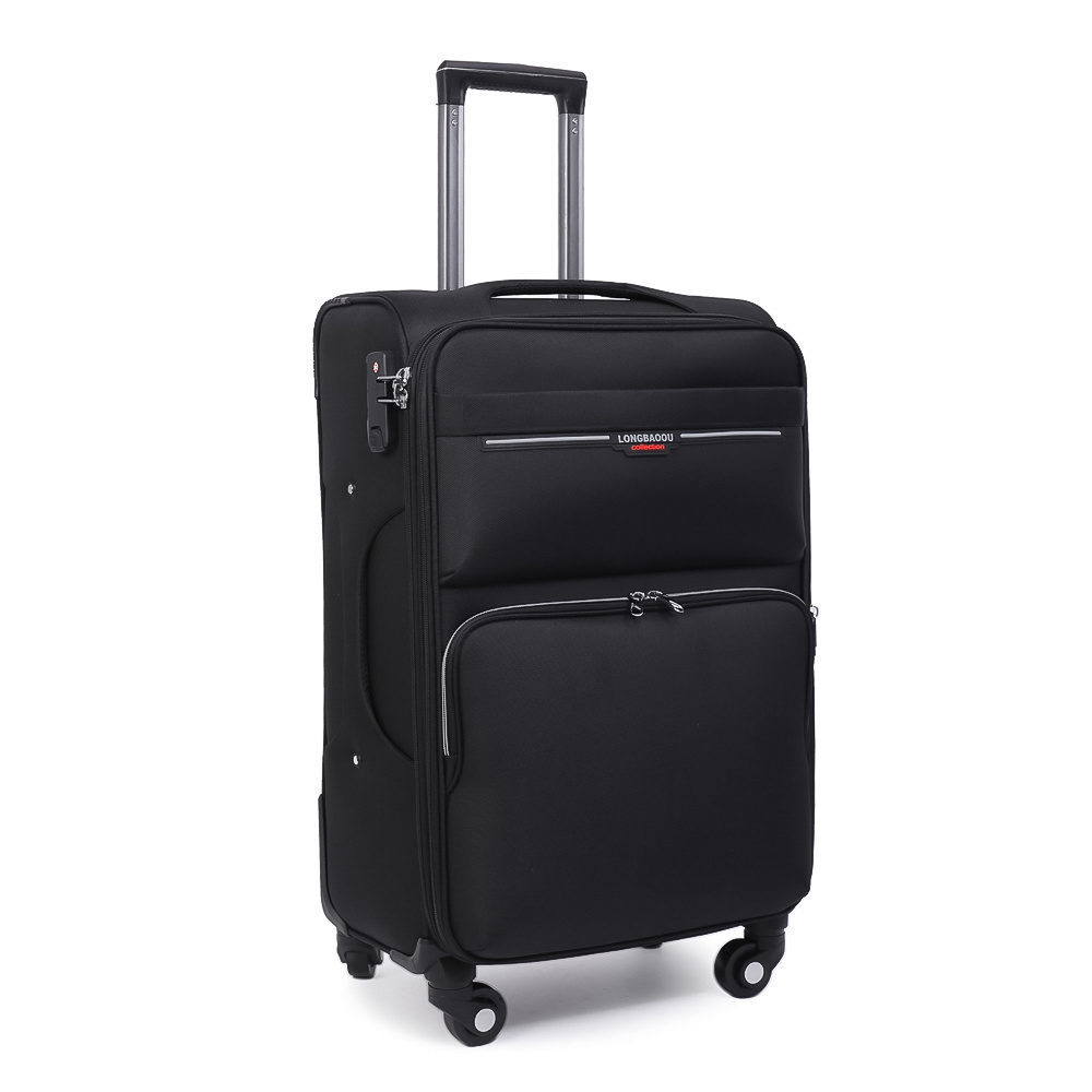 Custom Soft Hell 20 24 28 Inch Trolley Bags Boarding Case Travelling Spinner Business Trip Luggage Suitcase