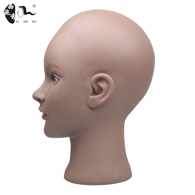 XISHIXIU HAIR Factory Sale Cheap Wig Display PVC Mannequin Wig Head Realistic Mannequin Head