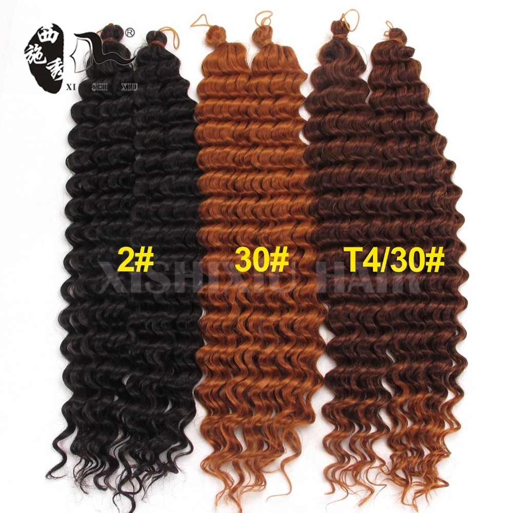 Alibaba Express Freetress Pre-loop 3X deep synthetic afro twist braid for afro kinky curly water wave braiding hair extension