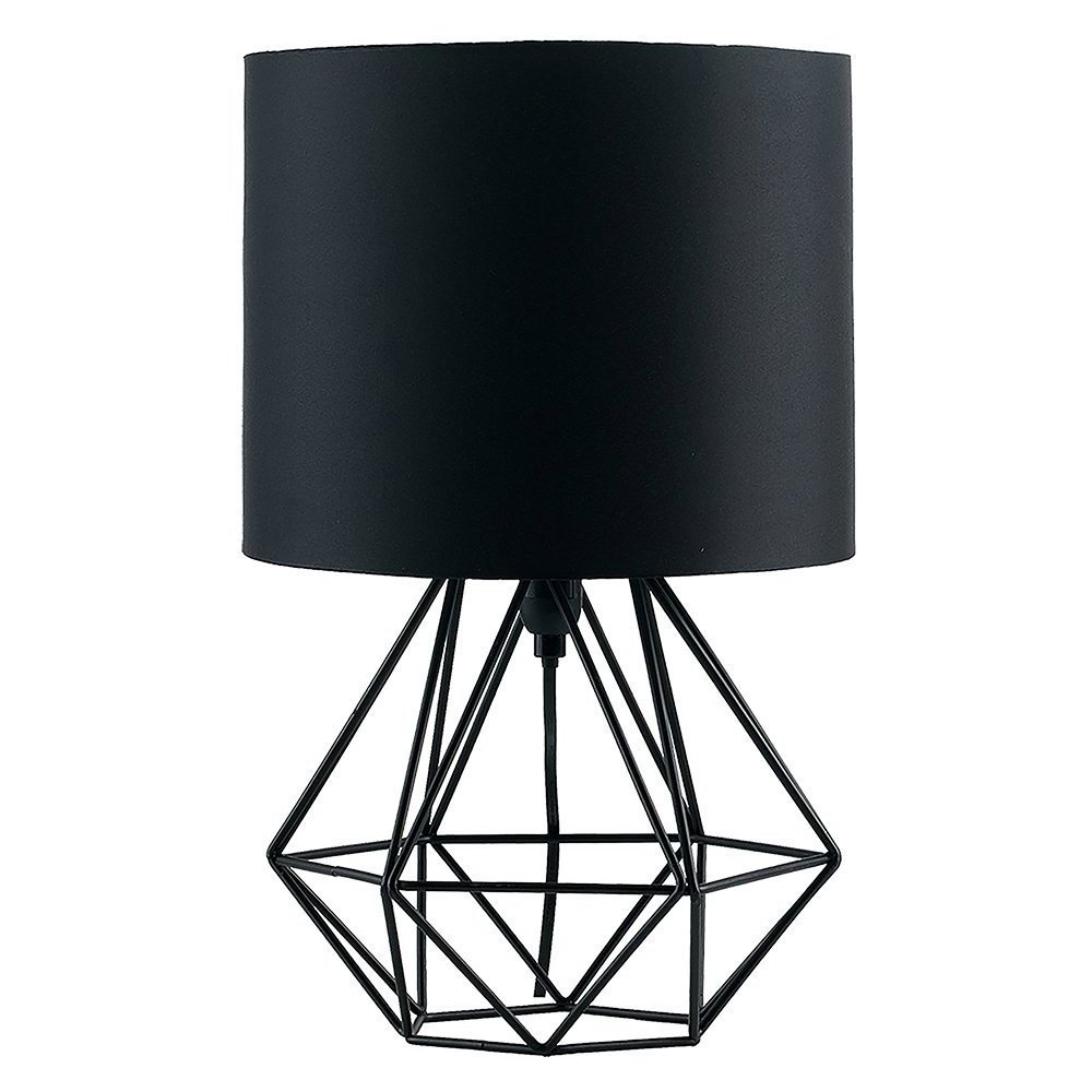 Home Decor Fabric Lamp Shade Black Wrought Iron Table Lamp