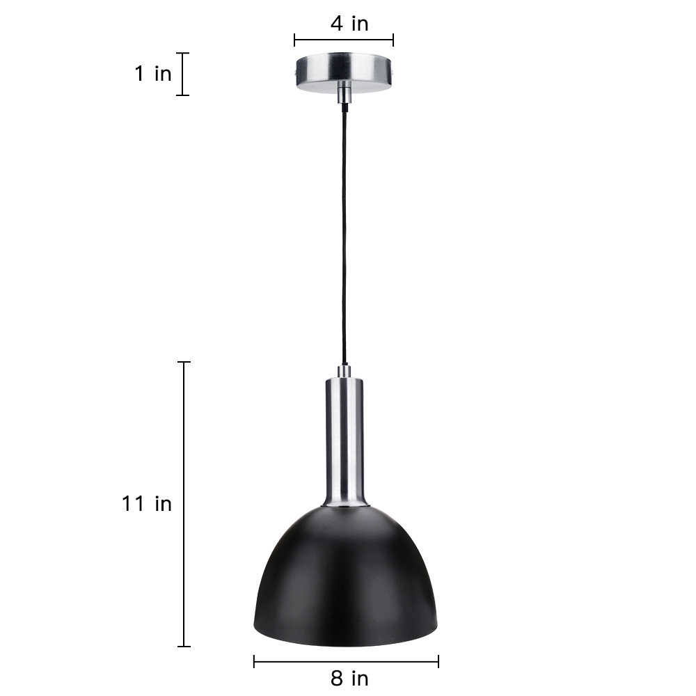 Stock black metal ceiling hanging pendant light for dining room kitchen home lighting fixture