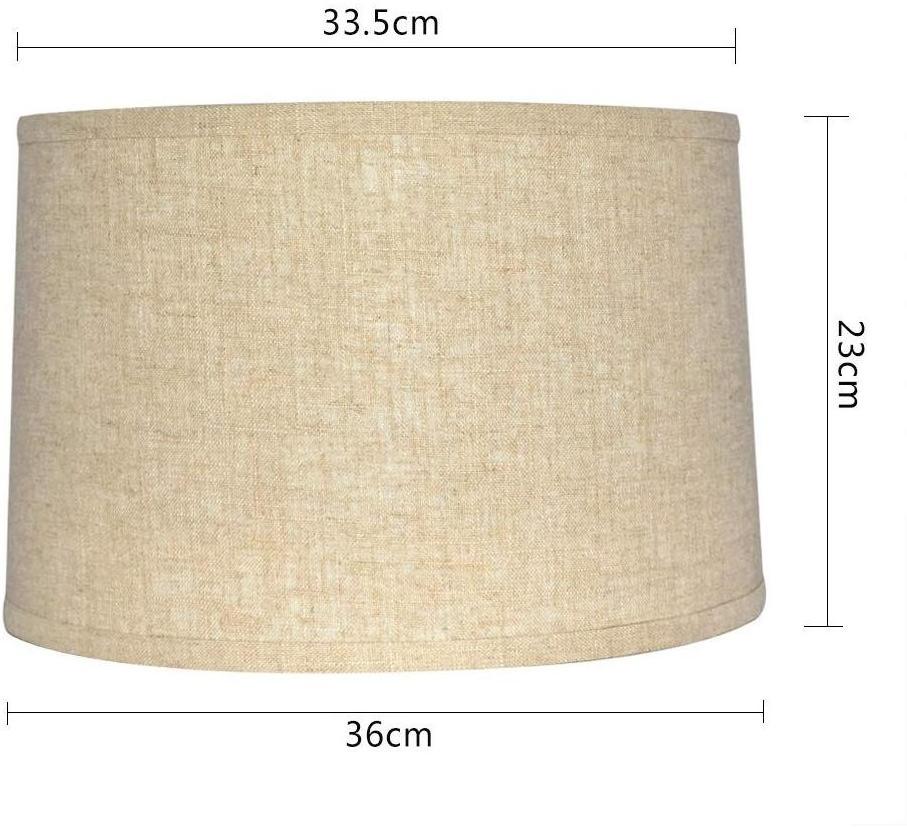 Wholesale Drum Linen Fabric Lampshade Natural Lighting and Circuitry Design 33*35.5*23cm Eco-friendly Handmade 2-year 3 Days XSX