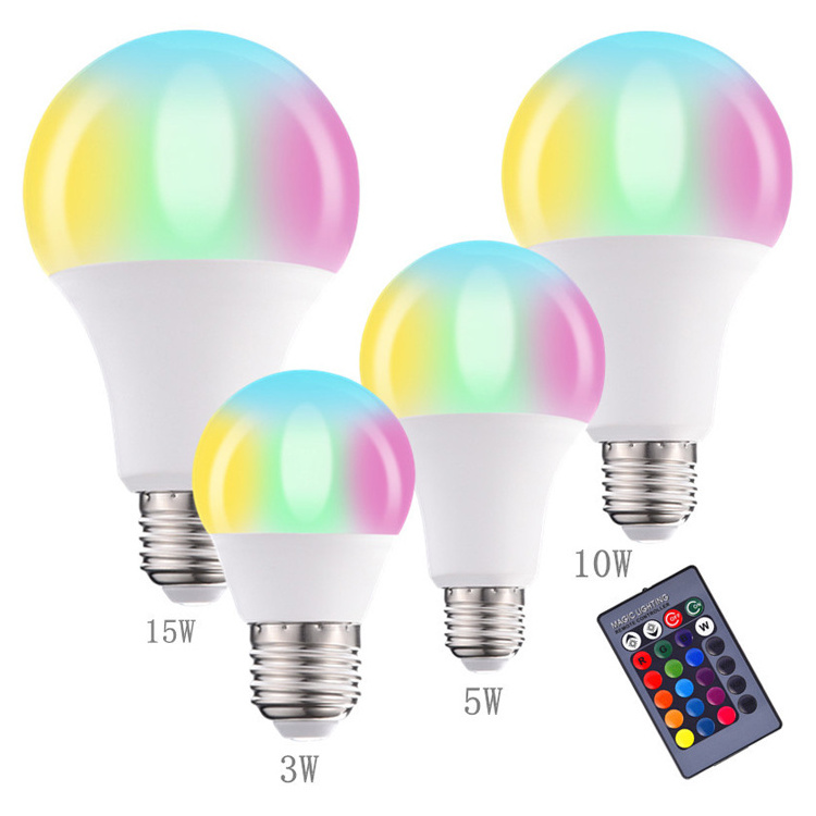 high quality remote control bulb RGB 5W high lumen led flood light homekit E27 color led smart bulb