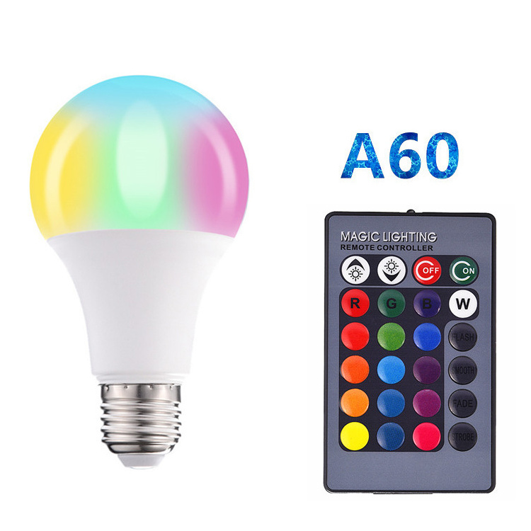 high quality remote control bulb RGB 5W high lumen led flood light homekit E27 color led smart bulb