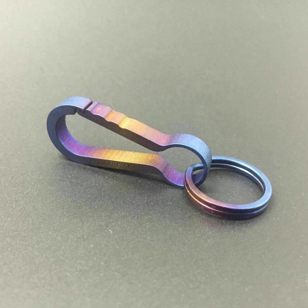 Colors EDC outdoor carabiner titanium keychain hook