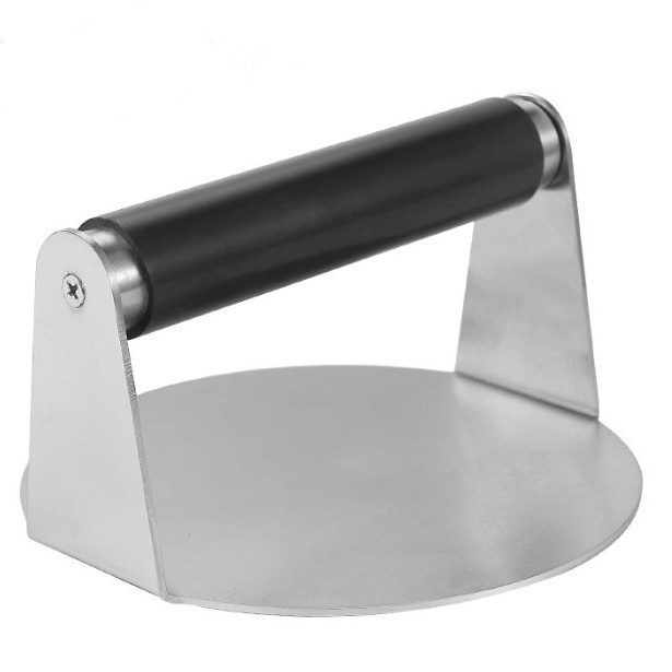 5'' round stainless steel 304 plastic handle burger press